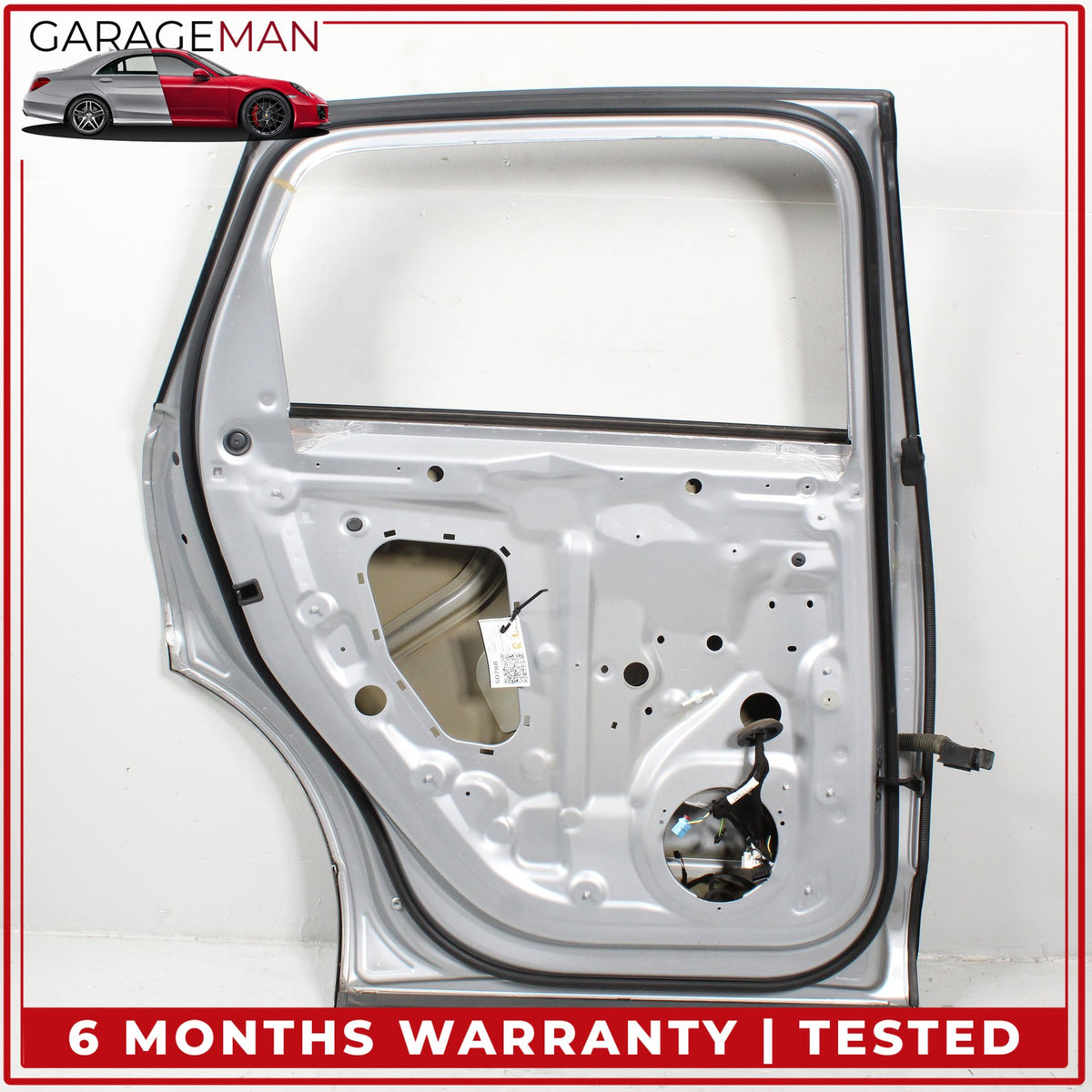 2017-2019 Audi Q7 Rear Left Driver Side Door Shell Florett Silver Metallic OEM