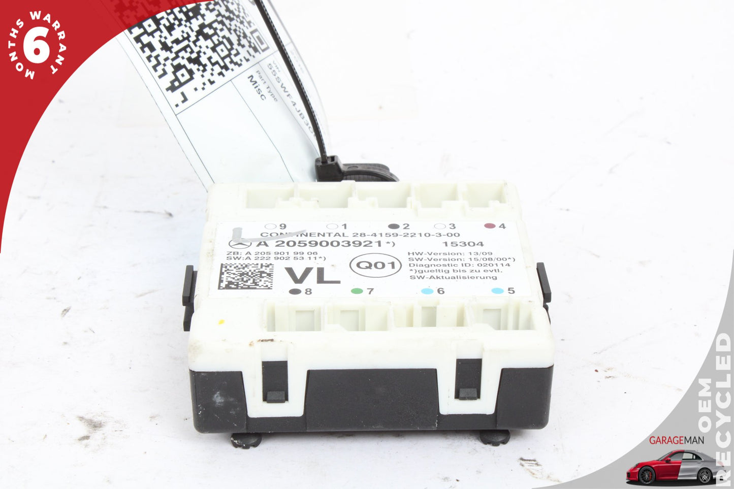 15-20 Mercedes-Benz C300 W205 Left Driver Door Control Module 2059003921