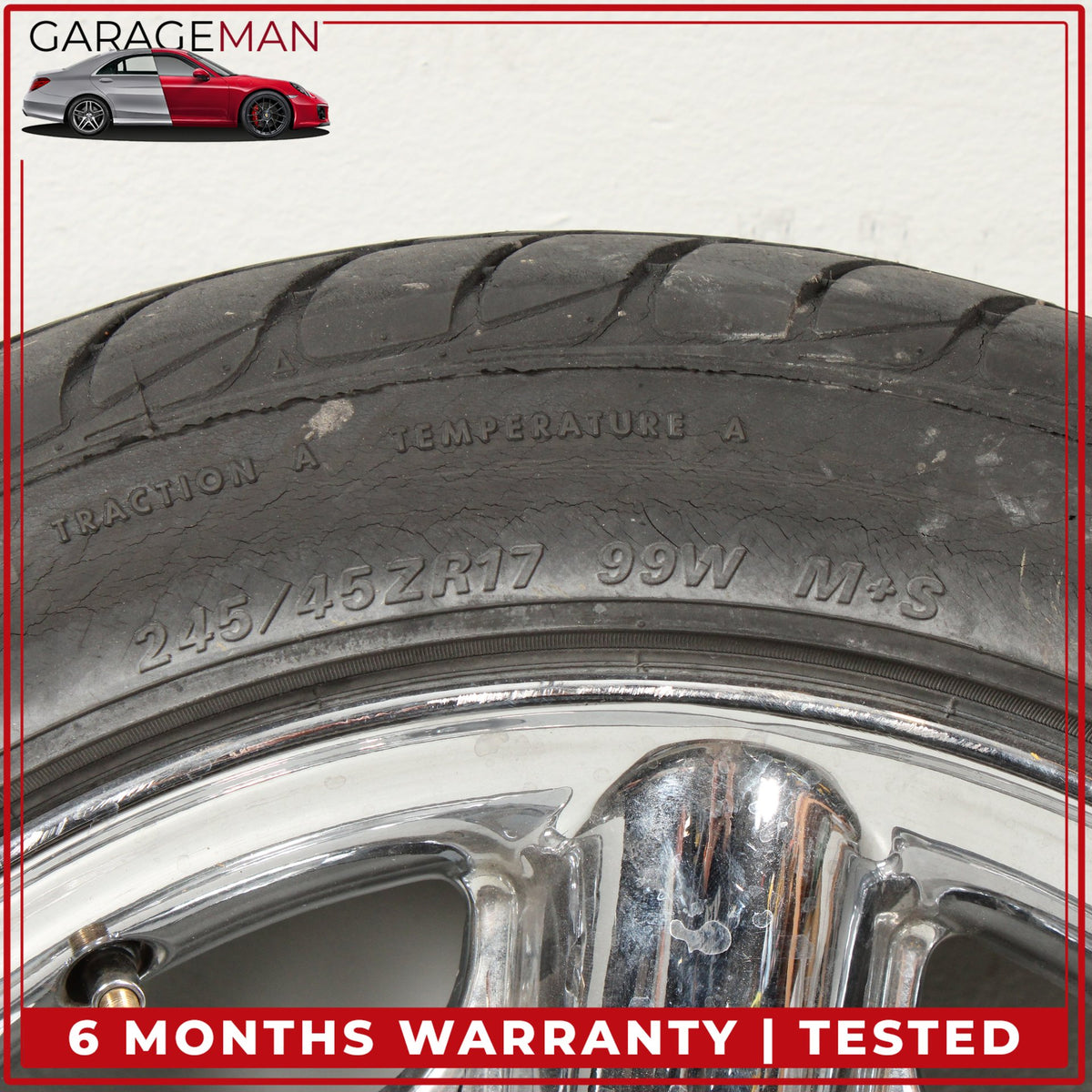 1997-1999 Jaguar XK8 Front or Rear Wheel Rim w/ Tire 8Jx17CHx33 MJA6116AB OEM