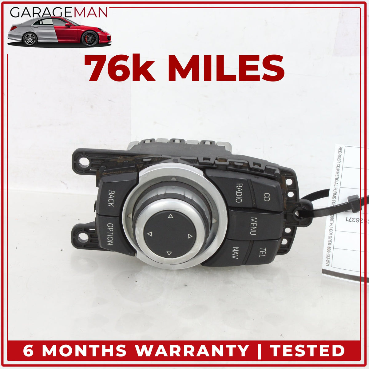 2012-2018 BMW 650i F13 iDrive Multimedia Knob Control Switch 9247891 OEM