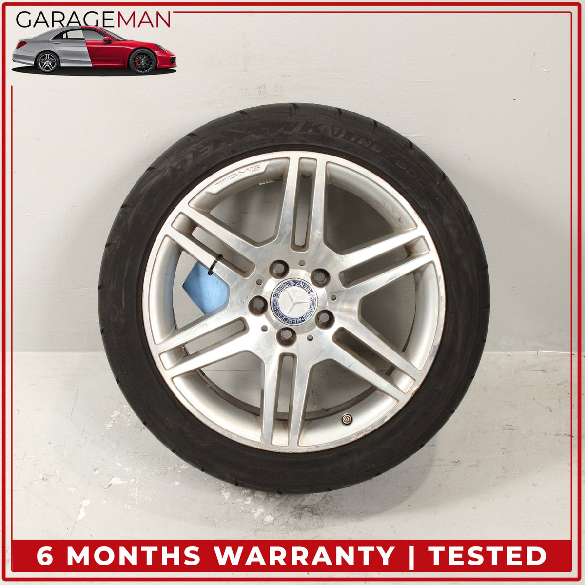 2008-2014 Mercedes W204 Rear Wheel Rim w/ Tire 8.5Jx17H2 ET58 2044014602 OEM