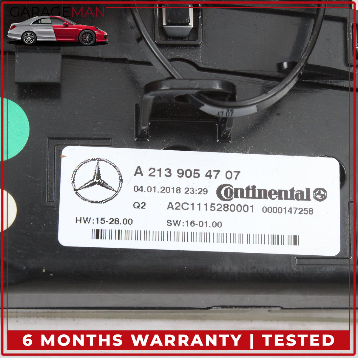 2017-2023 Mercedes W213 E300 AC A/C Heater Climate Control Switch Panel OEM