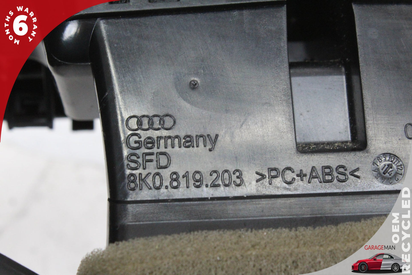 2013-2017 Audi A5 Rear Center Console A/C AC Dual Air Vent Grille 8K0819203 OEM