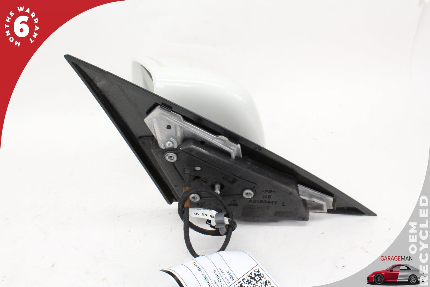 2010-2011 Mercedes W204 C300 Front Left Side Door Rear View Mirror White OEM