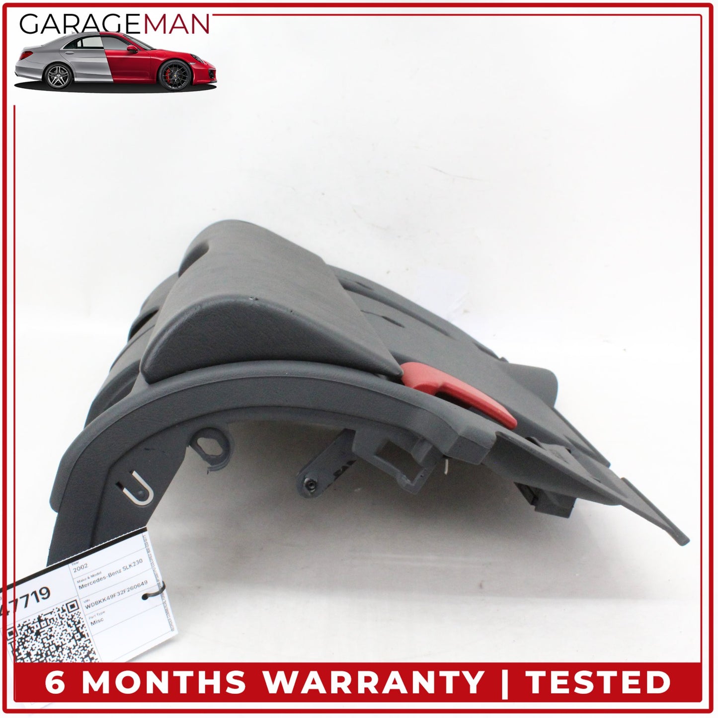 1997-2004 Mercedes-Benz SLK230 R170 Dashboard Lower Driver Knee Cover Panel Black 1706801587