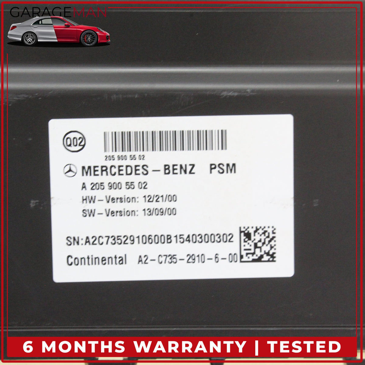 2015-2023 Mercedes W205 C300 Front Right Side Seat Control Module 2059005502 OEM