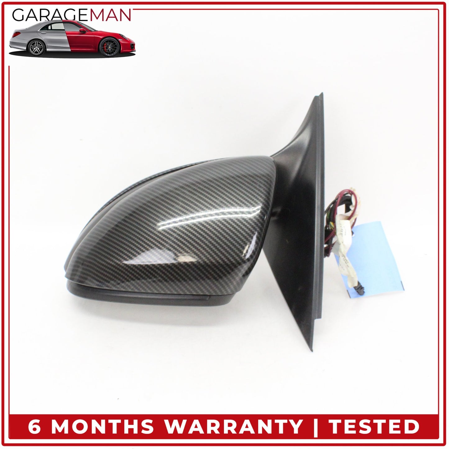 2015-2016 Mercedes W205 C300 Left Rear View Mirror w/ Blind Spot Carbon Fiber