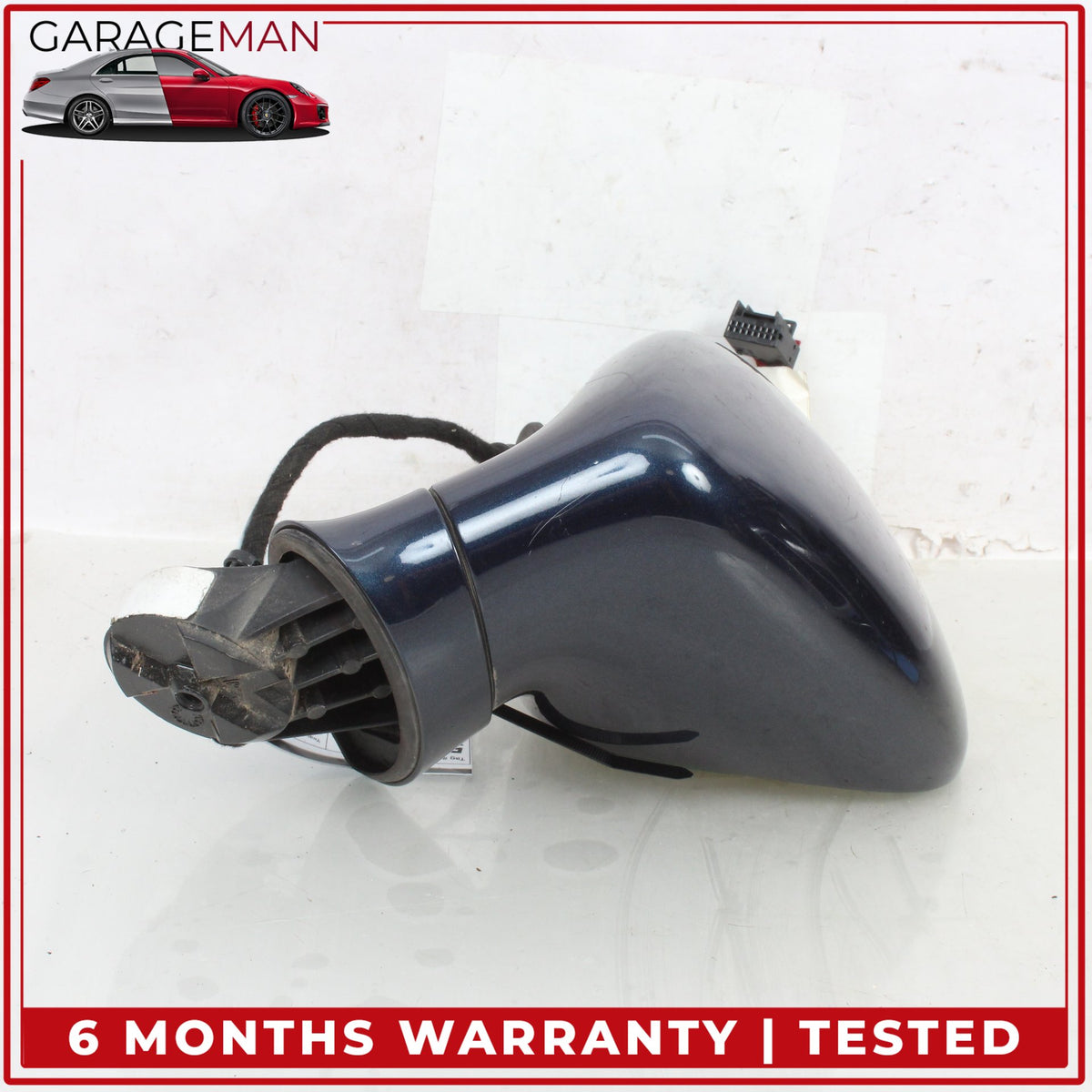 2010-2013 Porsche Panamera 970 Right Door Rear View Mirror Blue Metallic OEM