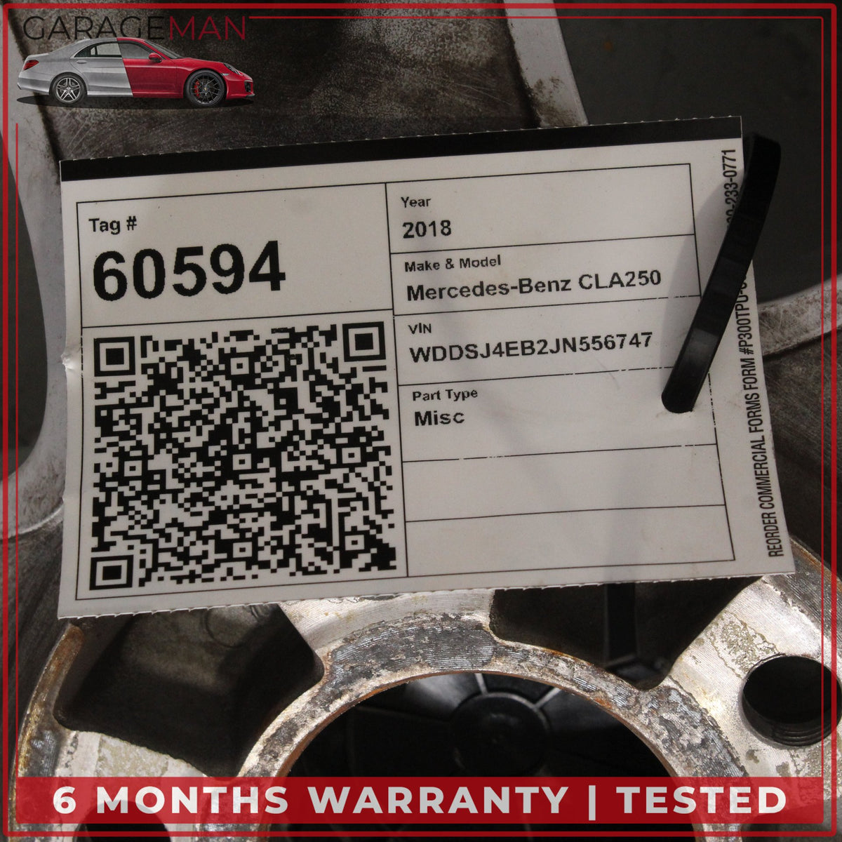 2014-2019 Mercedes W117 CLA250 Front or Rear Side Wheel Rim 7.5JX17H2 ET52.5 OEM