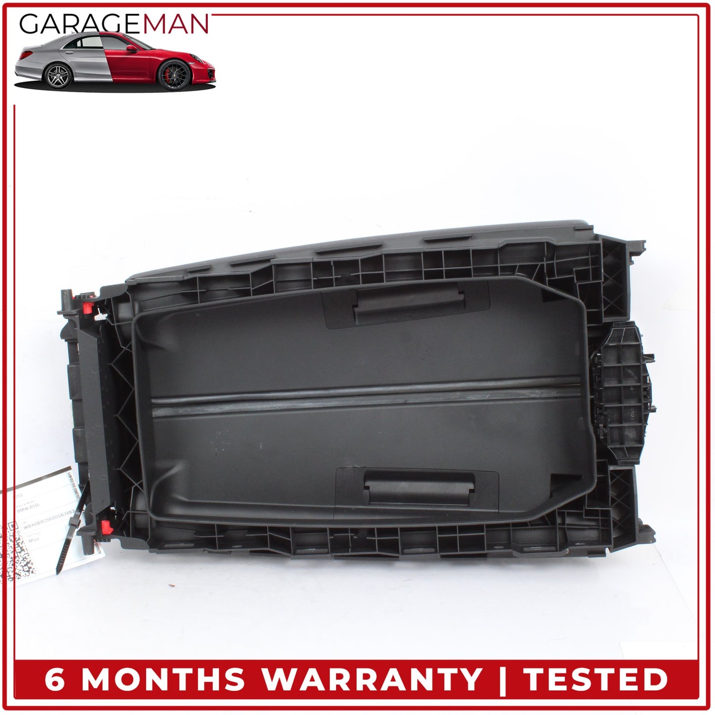 2012-2019 BMW 650i F06 Front Center Armrest Lid Cover Black Nappa Leather OEM