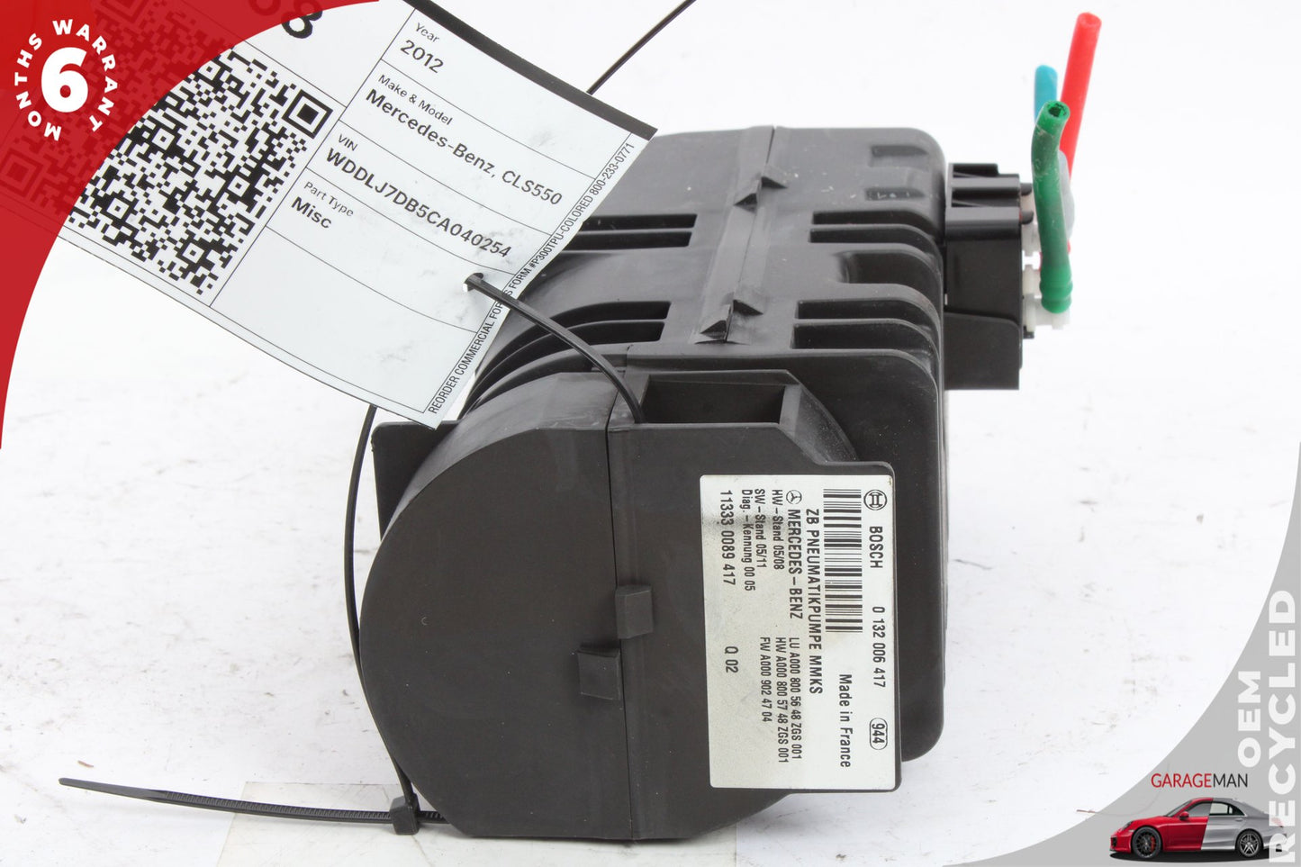 2007-2020 Mercedes-Benz S550 W221 Dynamic Seat Vacuum Pump 0008004448 OEM