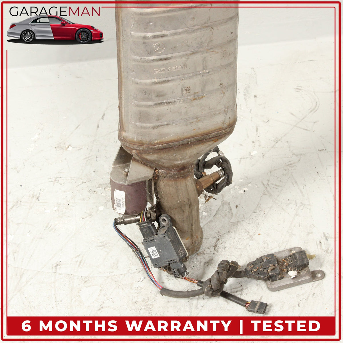 2014-2016 Mercedes W212 E250 Diesel Exhaust Mid Pipe Resonator Silencer OEM