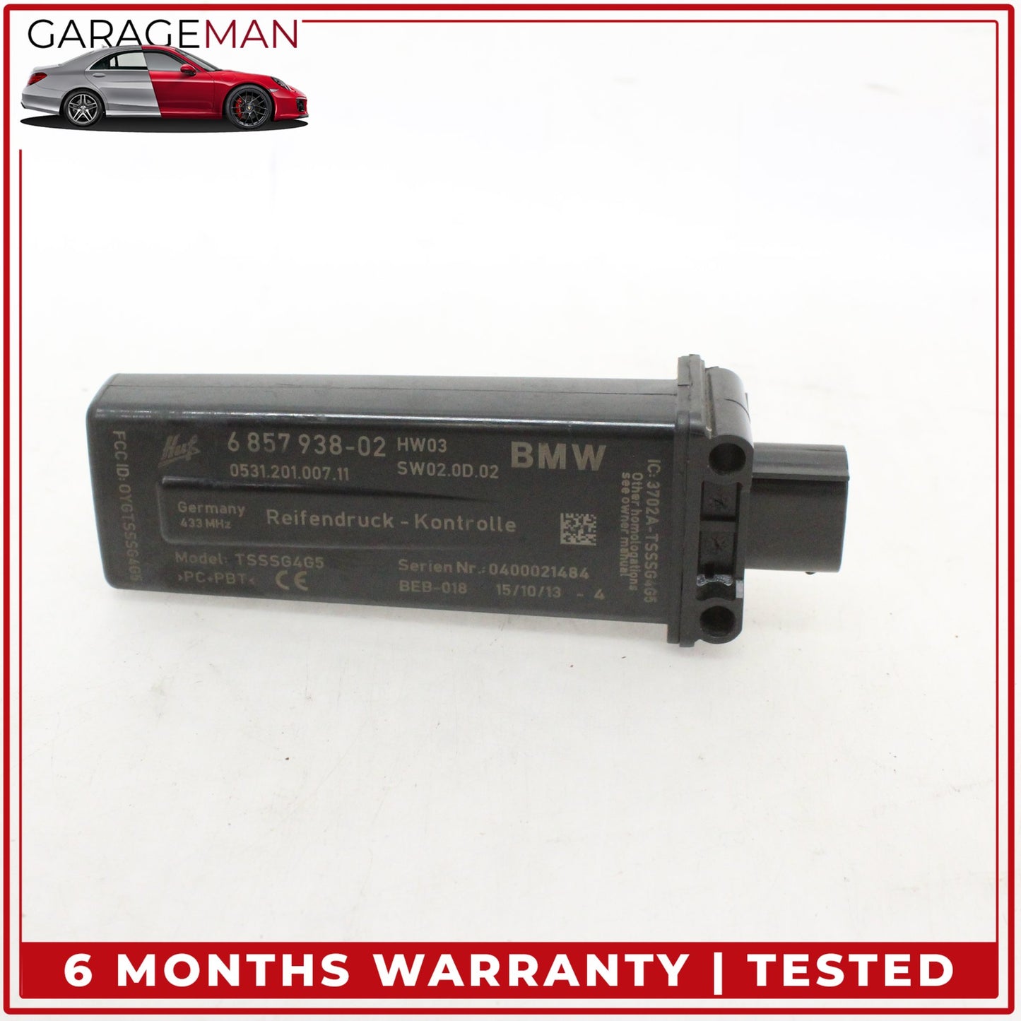 2012-2018 BMW 650i TPMS Tire Pressure Monitor Control Module Unit 6857938 OEM