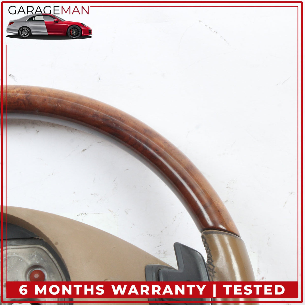 2010-2014 Mercedes W221 S550 Front Left Steering Wheel Wood Brown 2214609203 OEM