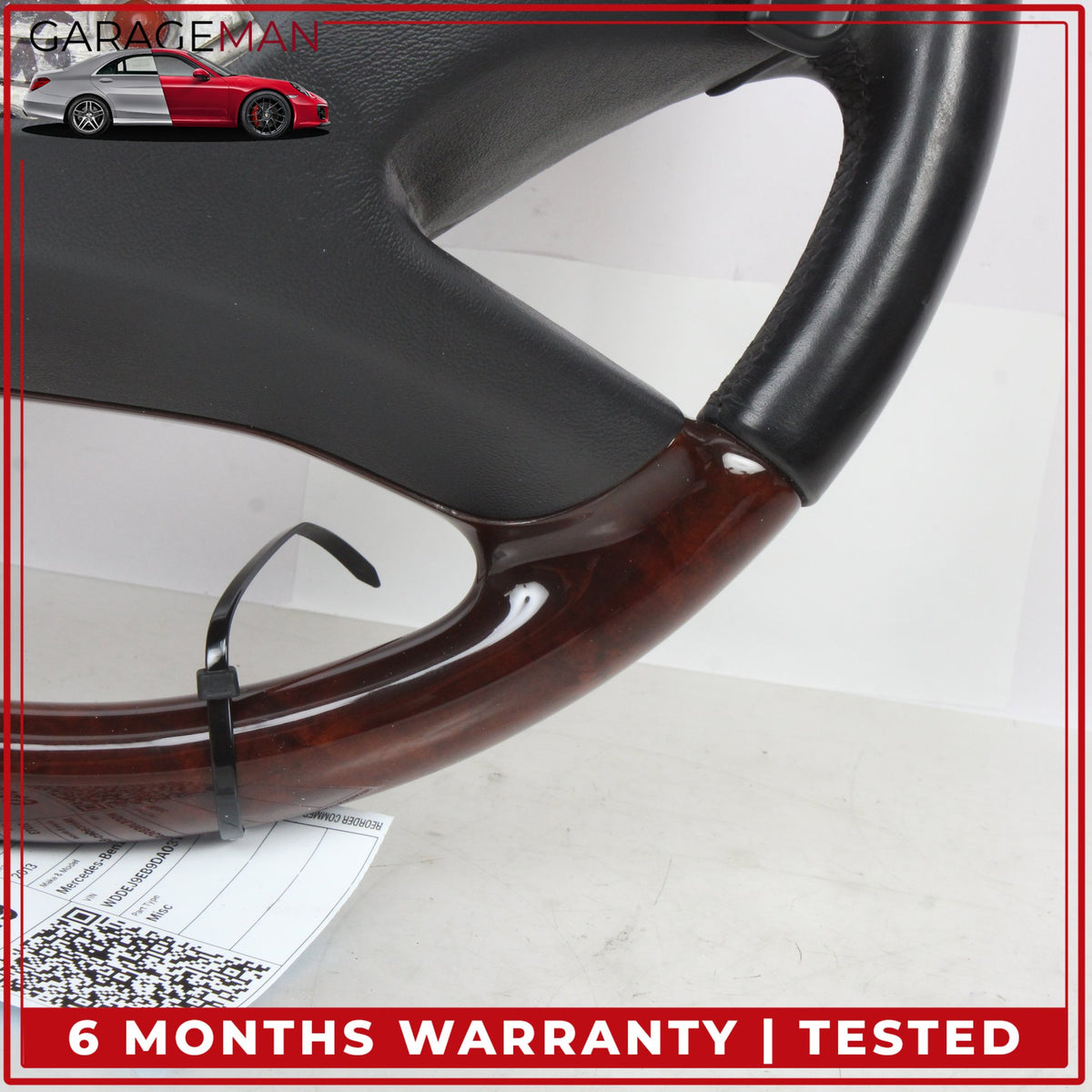 2010-2014 Mercedes W216 CL550 Steering Wheel w/ Paddle Shifters Wood OEM