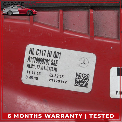 2014-2016 Mercedes W117 CLA250 Rear Left Side LED Tail Light Lamp 1179060701 OEM