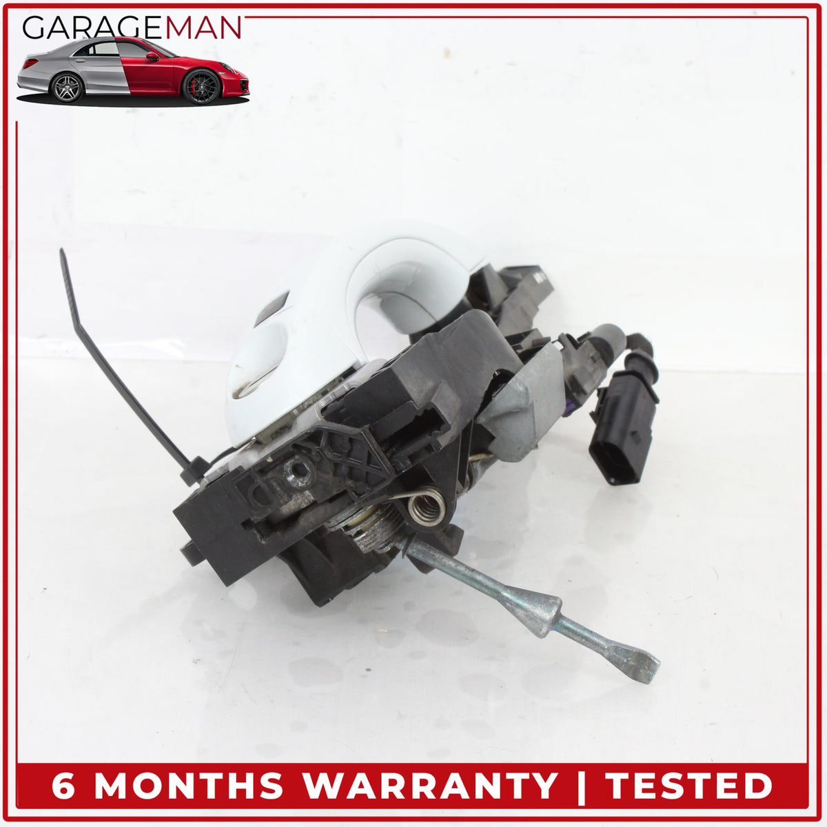 2007-2015 Audi Q7 Front Left Driver Side Exterior Door Handle White Metallic OEM