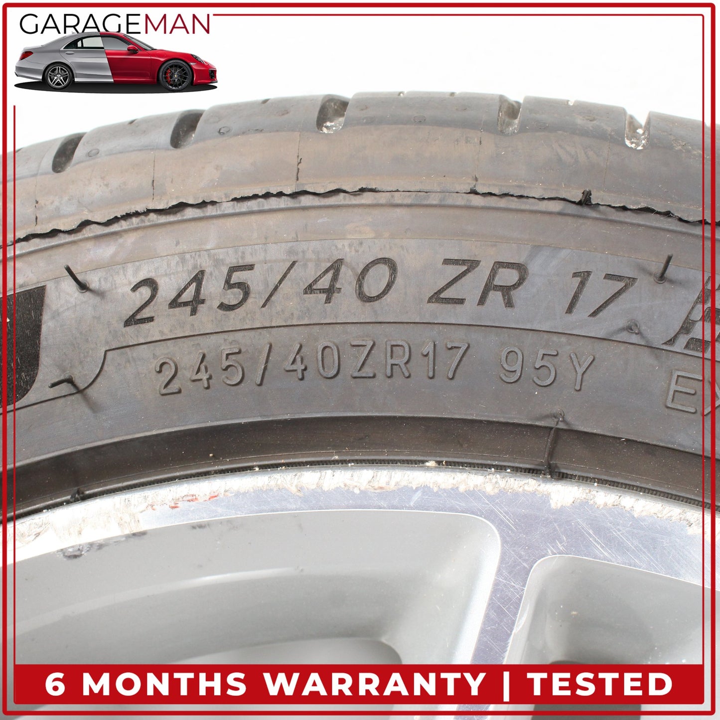 2011-2013 Mercedes W204 C250 Rear Wheel Rim w/ Tire 8.5JX17H2ET58 2044019702 OEM
