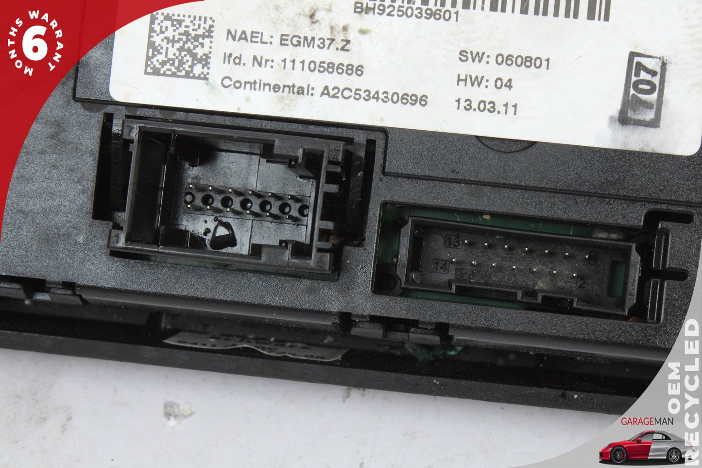2007-2013 BMW 335is 328i AC Temperature Climate Control Switch Panel 9250396 OEM