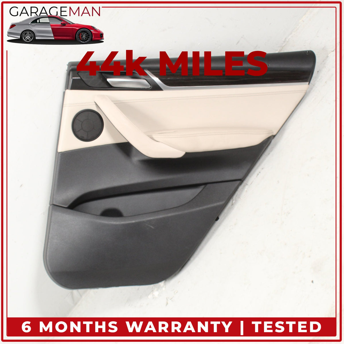 2011-2017 BMW X3 F25 SUV Rear Right Side Interior Door Trim Panel Beige OEM