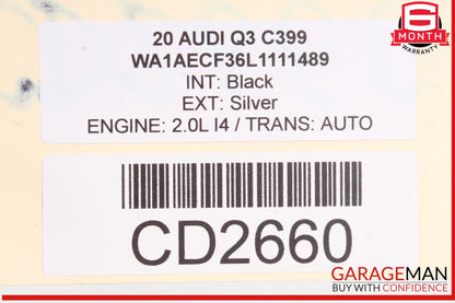 2019-2024 Audi Q3 Quattro AWD Rear Seat Cushion Bottom Lower 83A885040 OEM
