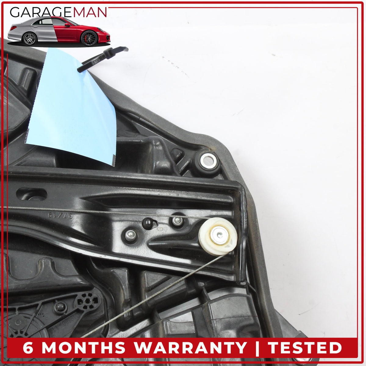 2017-2023 BMW 530e G30 Rear Left Side Window Regulator w/ Carrier 7365167 OEM