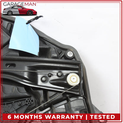 2017-2023 BMW 530e G30 Rear Left Side Window Regulator w/ Carrier 7365167 OEM