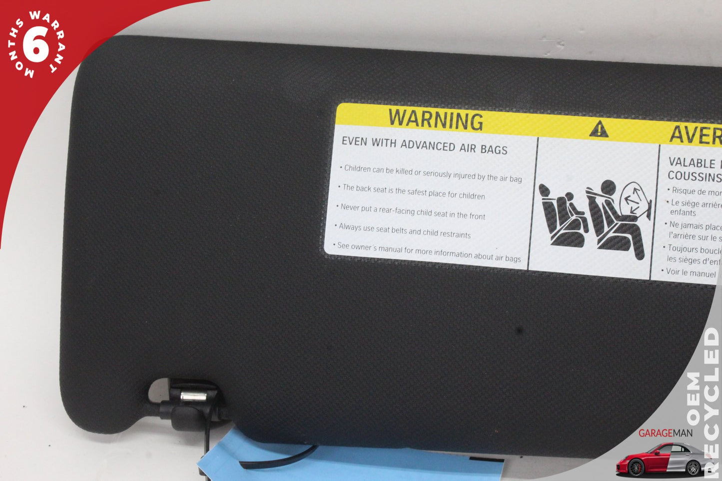2014-2020 BMW 430i F36 Front Right Passenger Side Sun Visor Black 8061314 OEM
