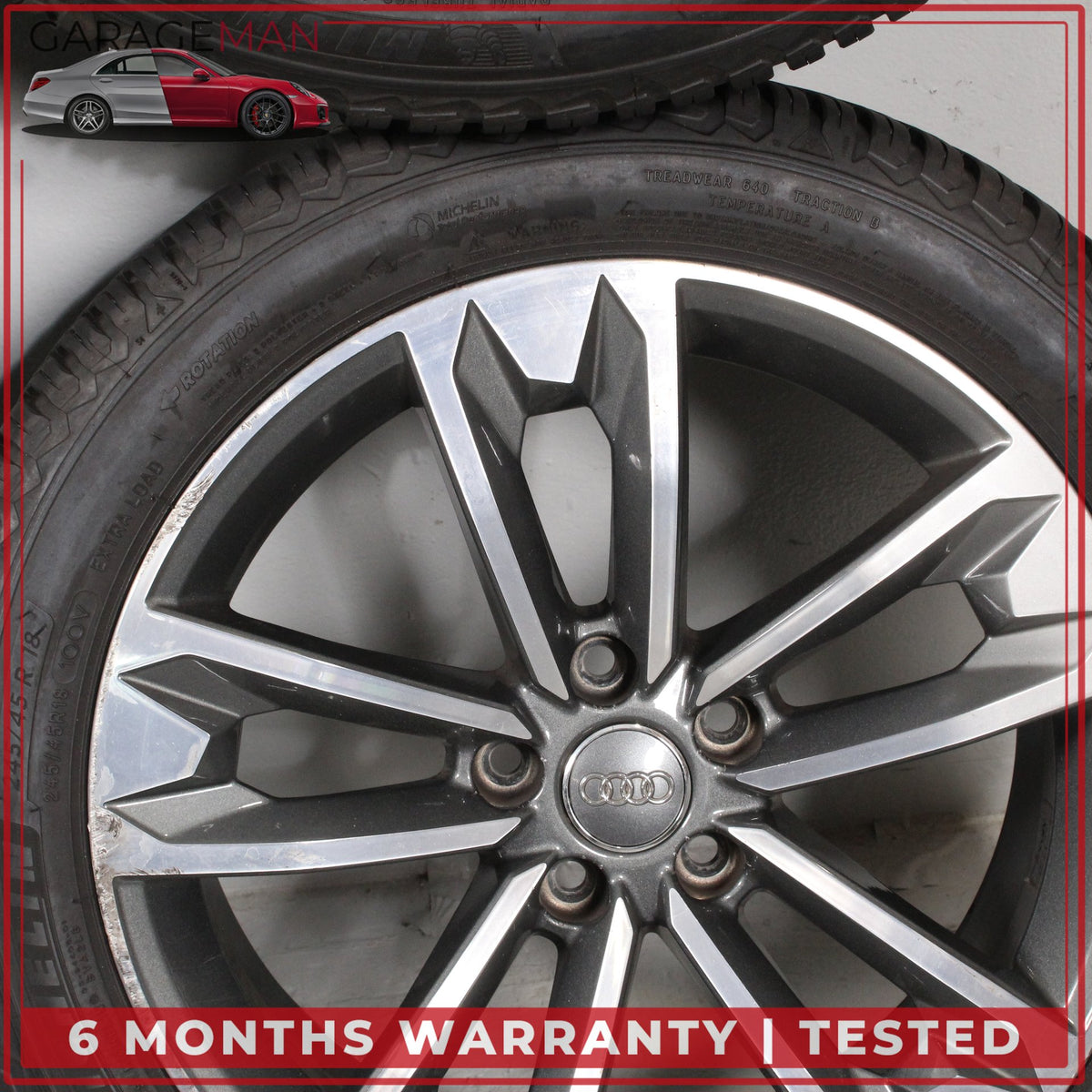 2017-2025 Audi A4 Allroad B9 Wheel Rim w/ Michelin Tire Set 7.5JX18H2 ET29 OEM