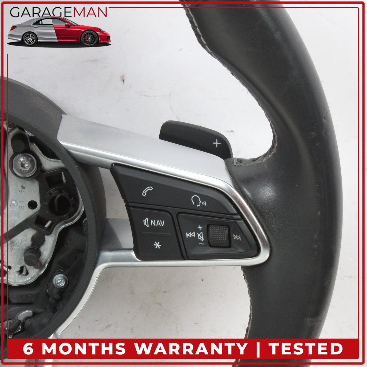 2016-2023 Audi TTS 8S Steering Wheel w/ Switches Assembly 8S0419091J OEM