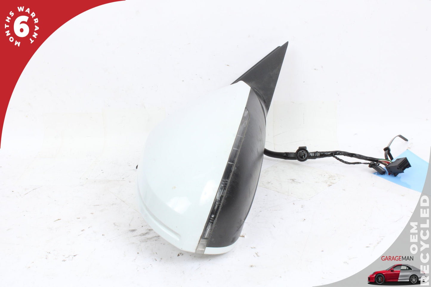 2012-2018 Audi A6 S6 Front Right Door Rear View Mirror w/ Blind Spot White OEM