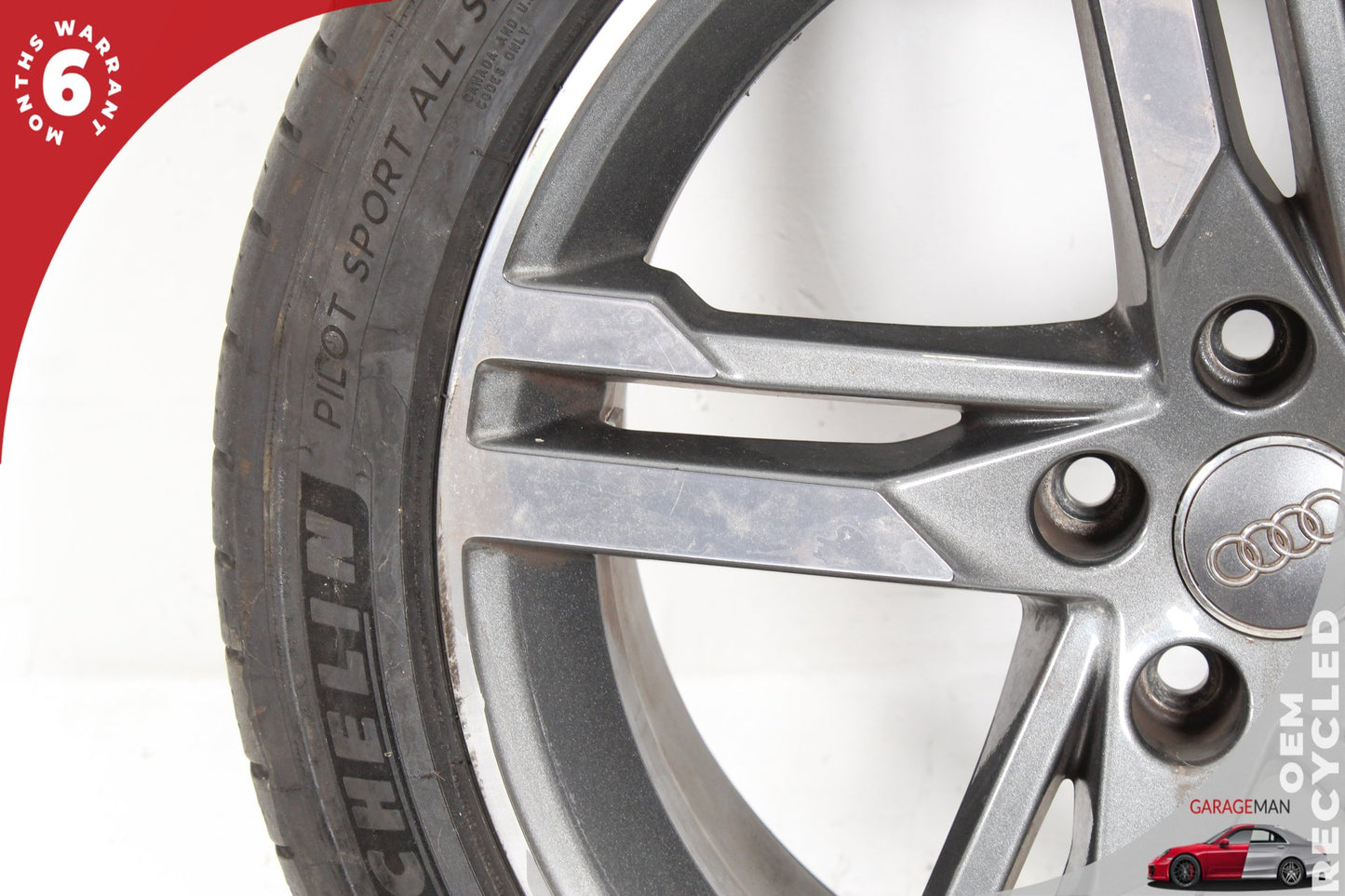 2017-2020 Audi A4 S4 5 Spoke Wheel Rim w/ Michelin Tire 8.0Jx18H2 8W0601025M OEM