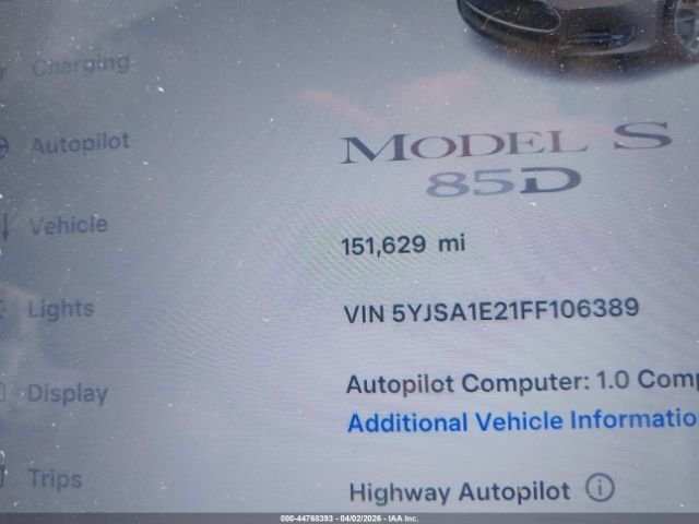 Parting Out- 2015 Tesla Model S 85D- 119