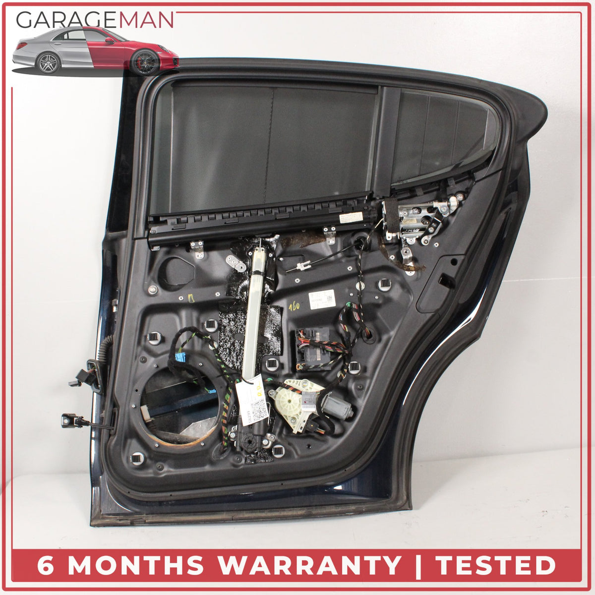 2010-2016 Porsche Panamera 970 Rear Right Complete Door Assy Blue Metallic OEM