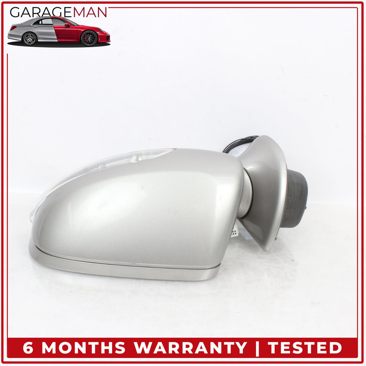 2007-2009 Mercedes W211 E350 Left Side Door Rear View Mirror Silver Metallic OEM
