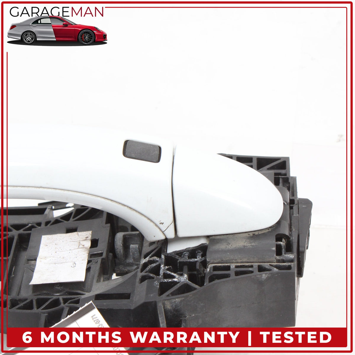 2007-2015 Audi Q7 Rear Left Driver Side Exterior Door Handle White Metallic OEM