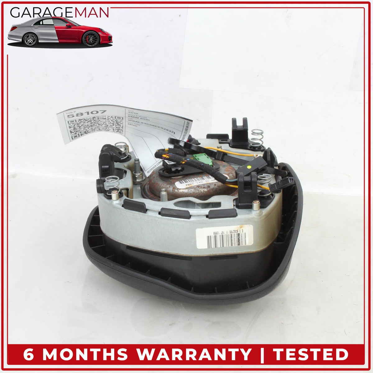 2012-2018 BMW 650i F13 Steering Wheel Airbag 8382803 OEM