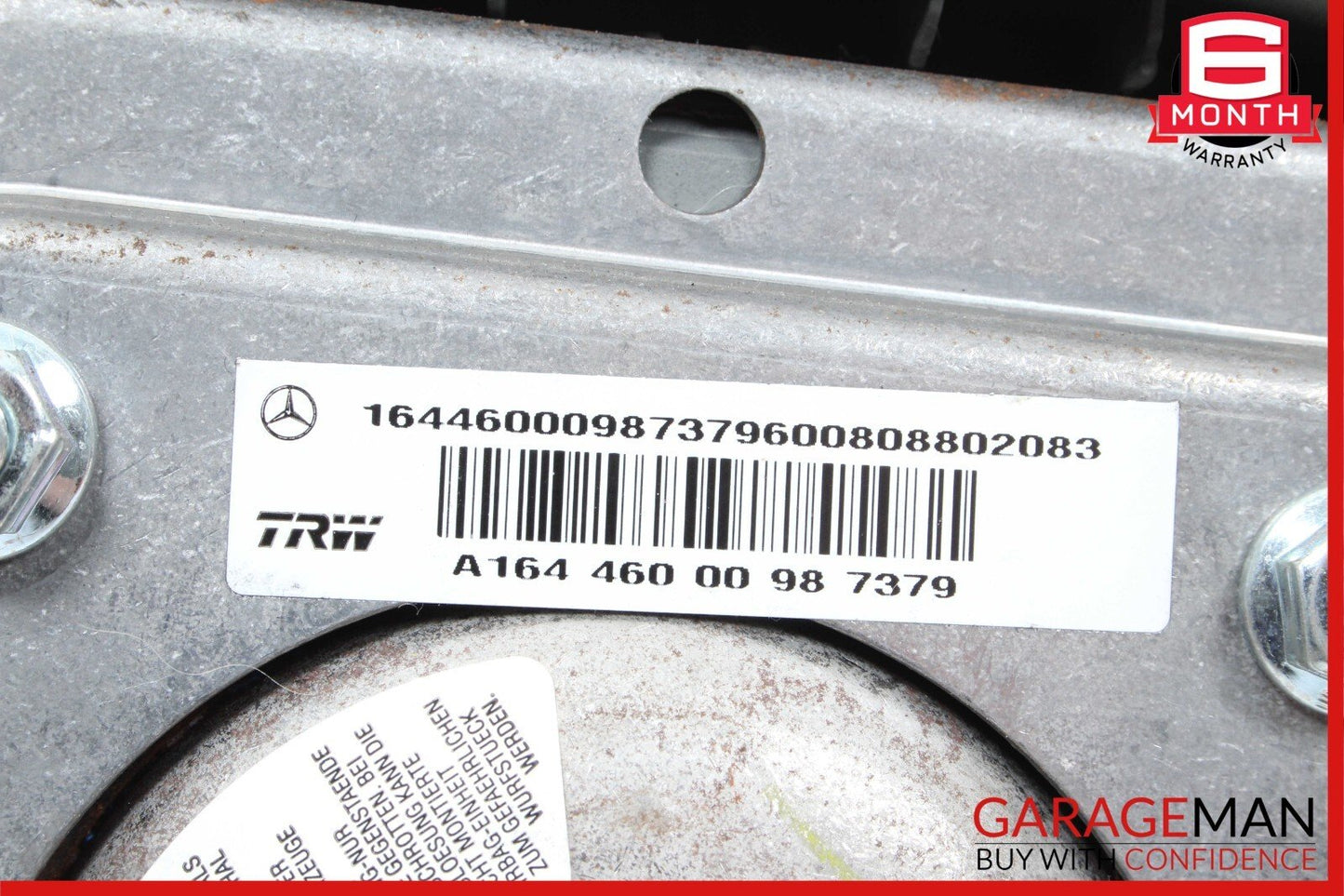 06-08 Mercedes W251 R350 ML500 GL450 Driver Steering Wheel Airbag Grey