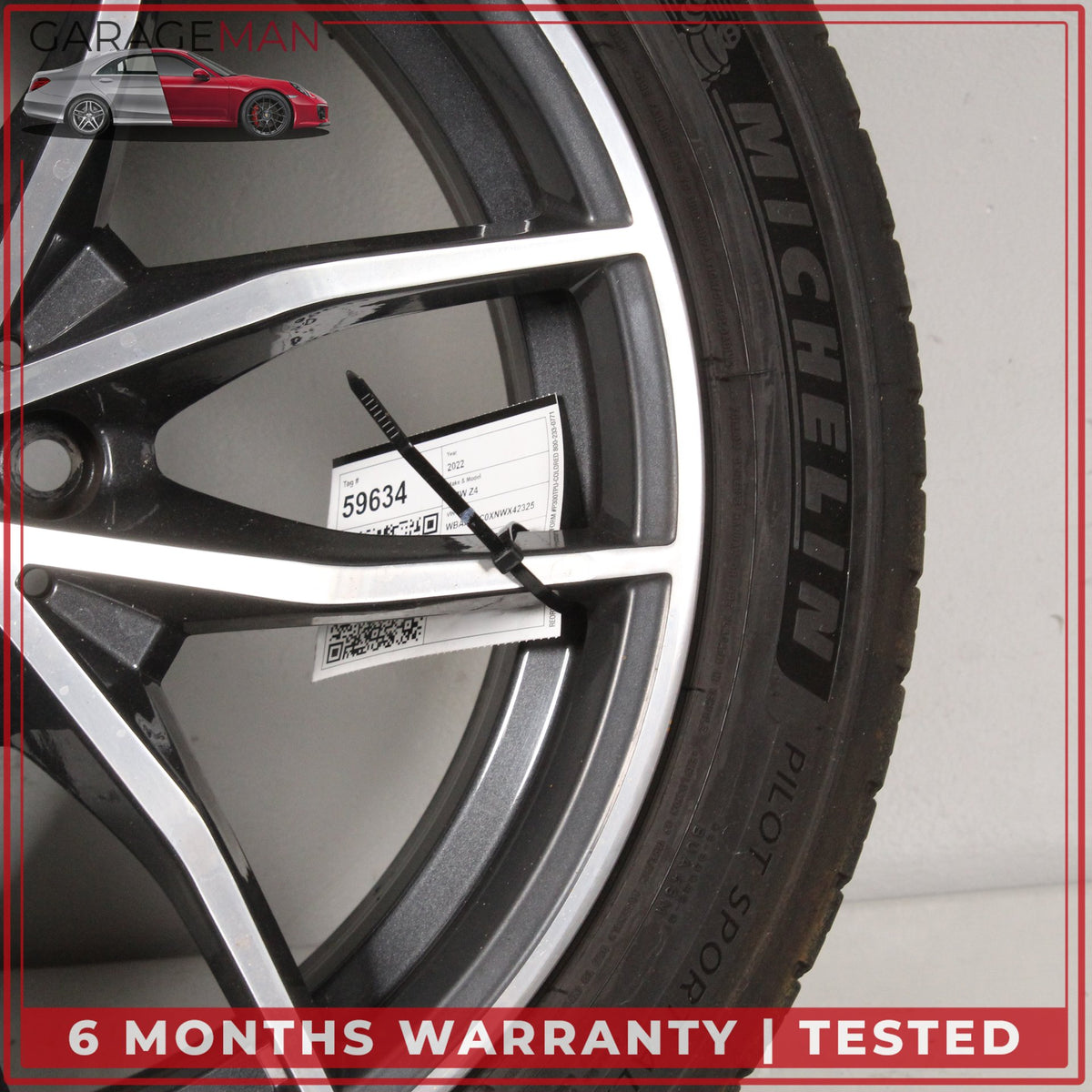 2019-2026 BMW Z4 G29 Styling 770 V-Spoke Front Wheel Rim w/ Tire 8Jx18 ET20 OEM