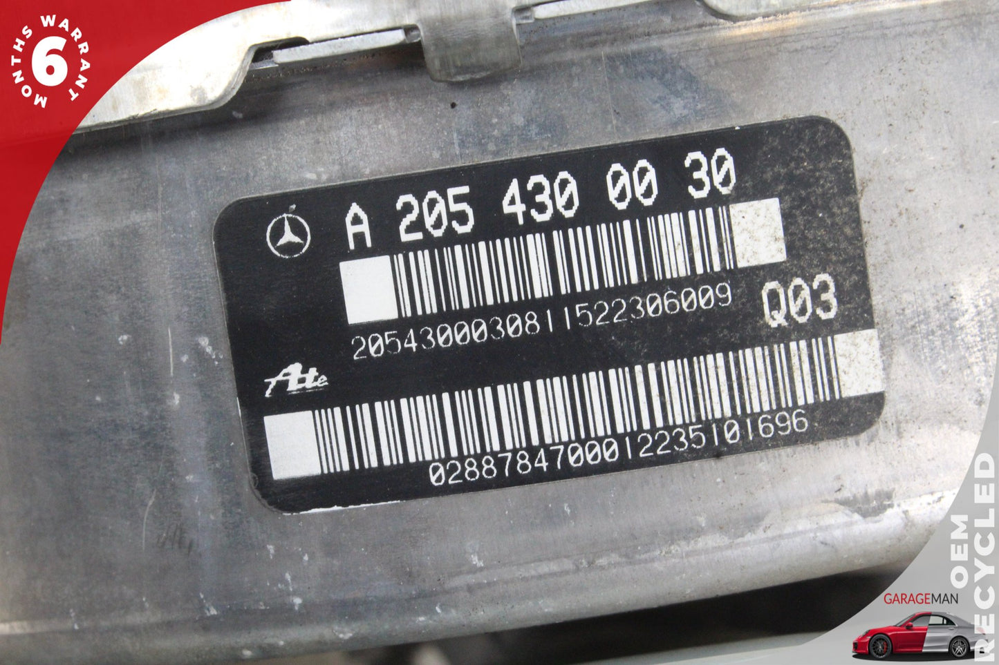 15-18 Mercedes-Benz C300 W205 Power Brake Booster Master Cylinder 205430030