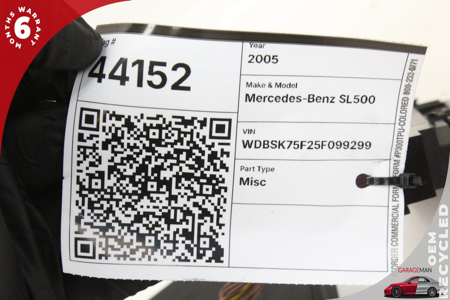 2003-2006 Mercedes R230 SL500 Convertible Top Roof ABC Mirror Control Switch OEM