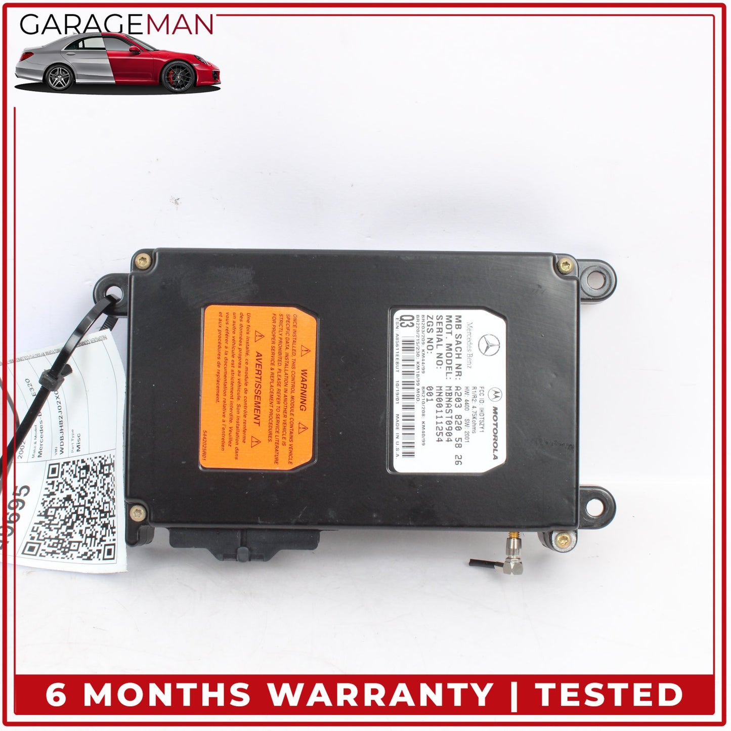 2000-2009 Mercedes W210 E320 Wagon Voice Command Control Module 2038205826 OEM