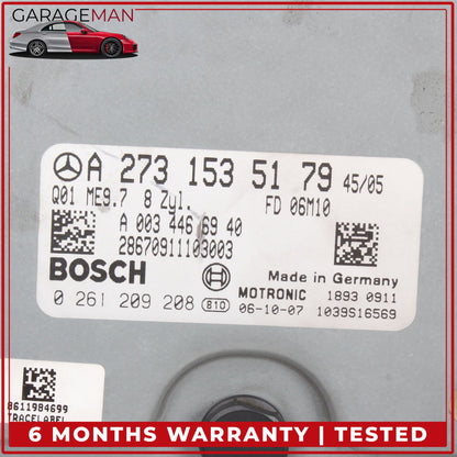 2007-2012 Mercedes R230 SL500 Engine Control Module Unit ECU 2731535179 OEM