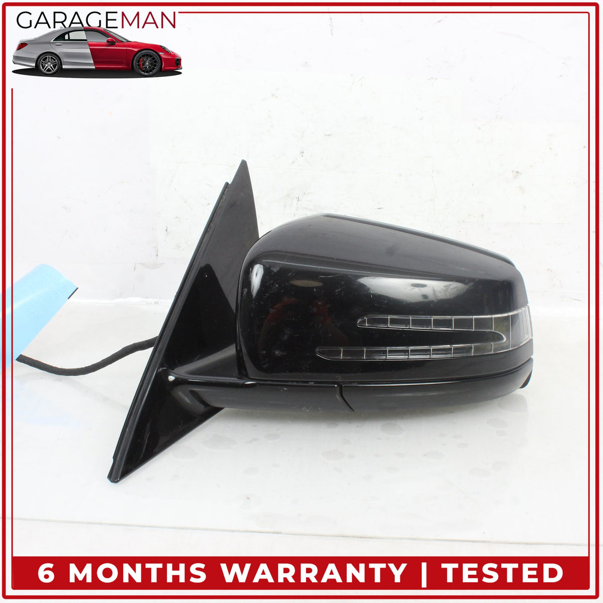 2010-2016 Mercedes W212 E350 Left Door Rear View Mirror w/ Blind Spot Black OEM