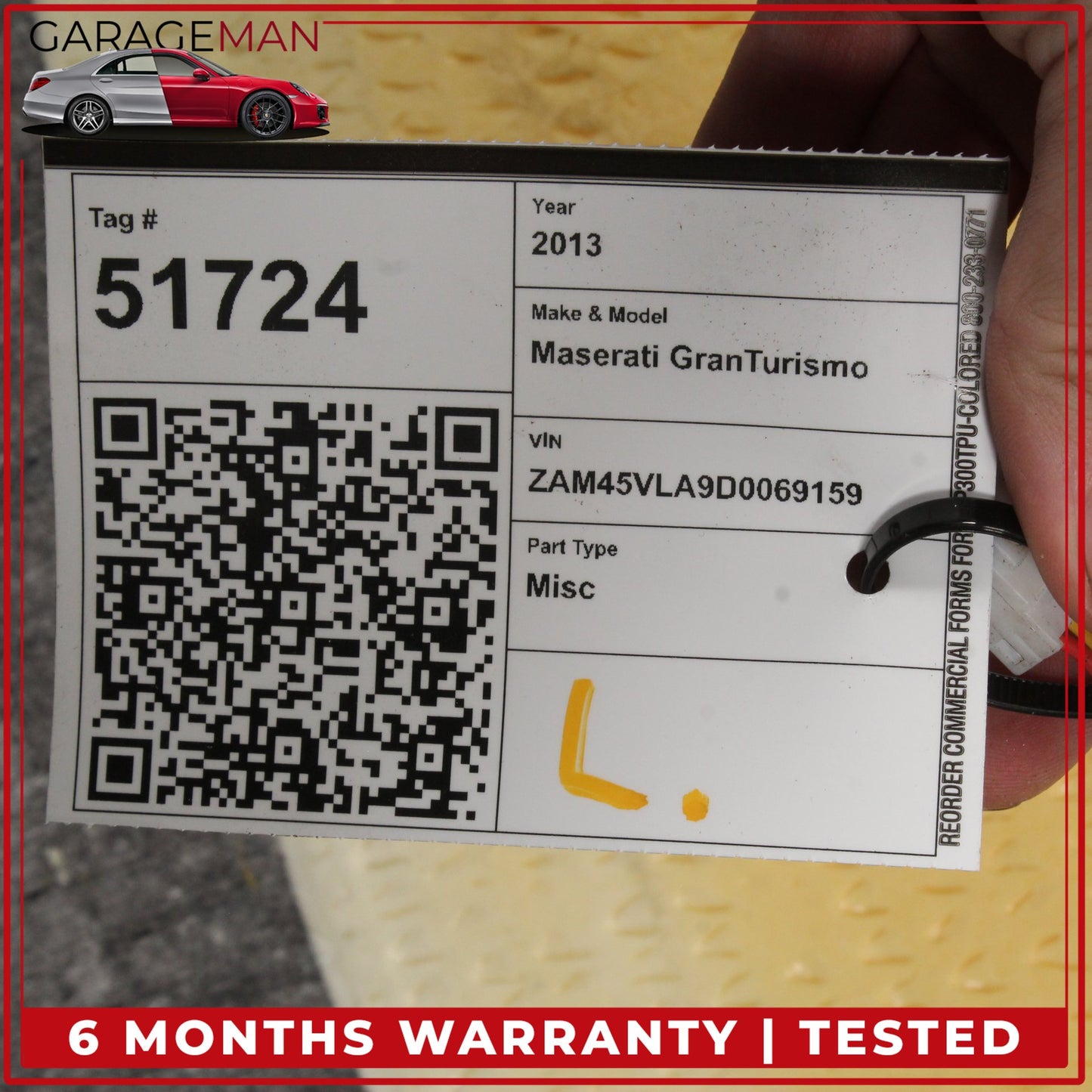 2013-2019 Maserati GranTurismo Coupe Front Left Lower Bottom Seat Cushion OEM