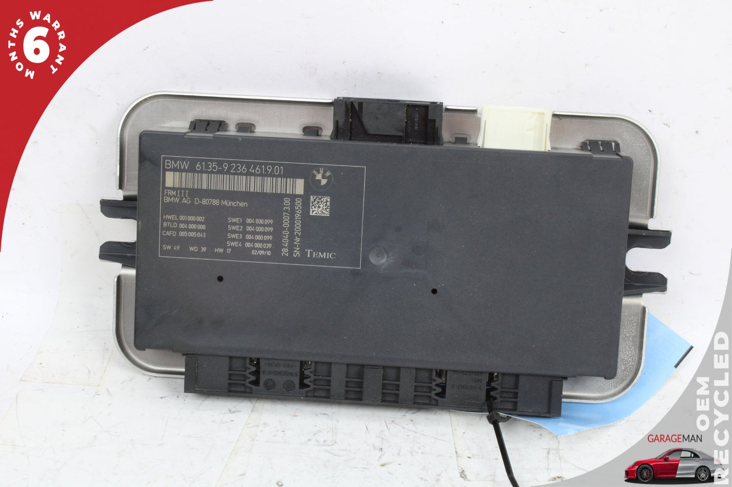 2011-2016 BMW 528i 550i F10 Footwell Light Control Module Unit Temic 9236461 OEM