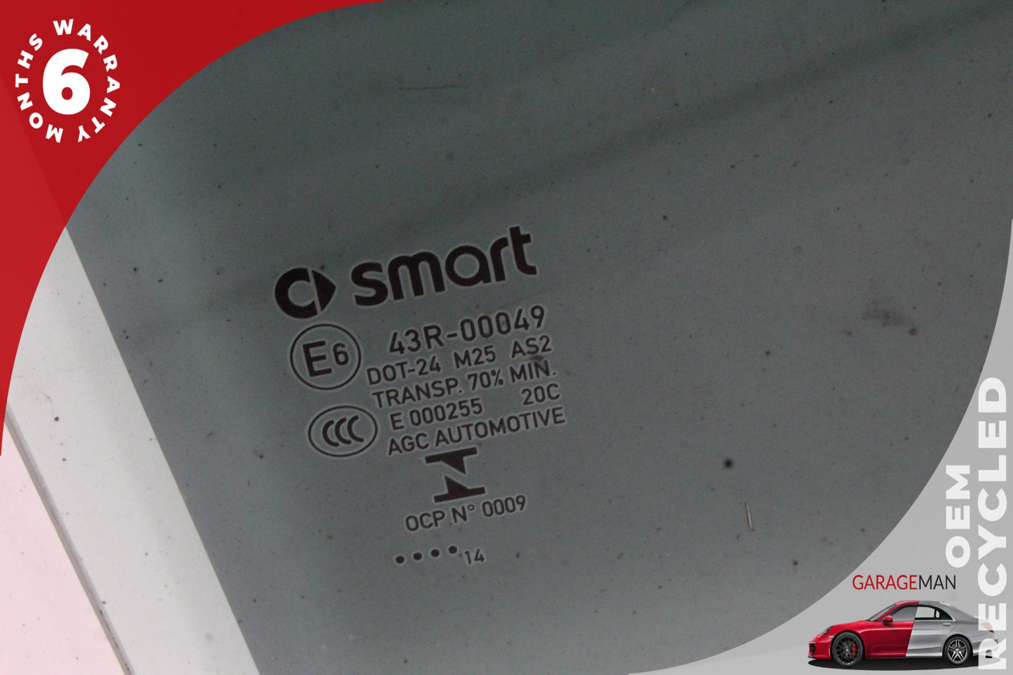 2008-2015 Smart Fortwo 451 Front Right Side Door Window Glass 4517250200 OEM