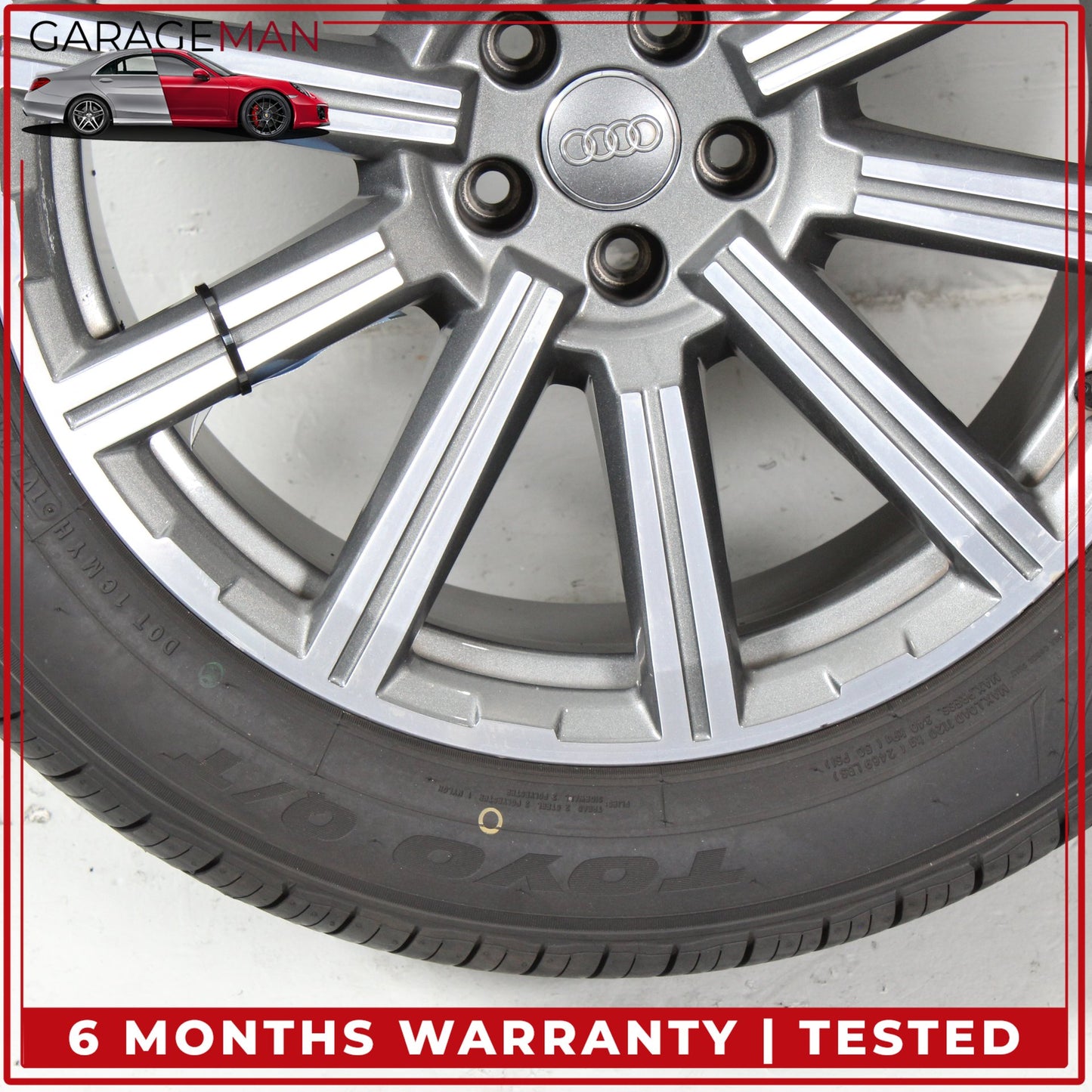 2017-2025 Audi Q7 SQ7 10 Spoke Wheel Rim w/ Tire 9JX20H2 ET33 4M0601025AD OEM