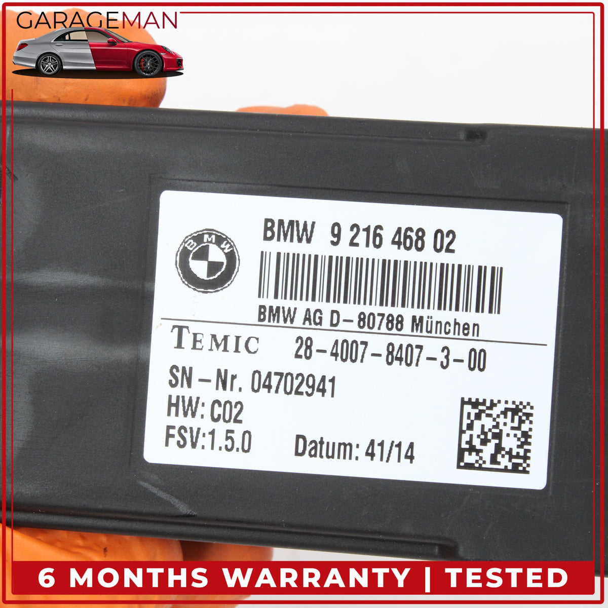2014-2021 BMW i3 I01 Front or Rear Side Seat Heating Control Module 9216468 OEM
