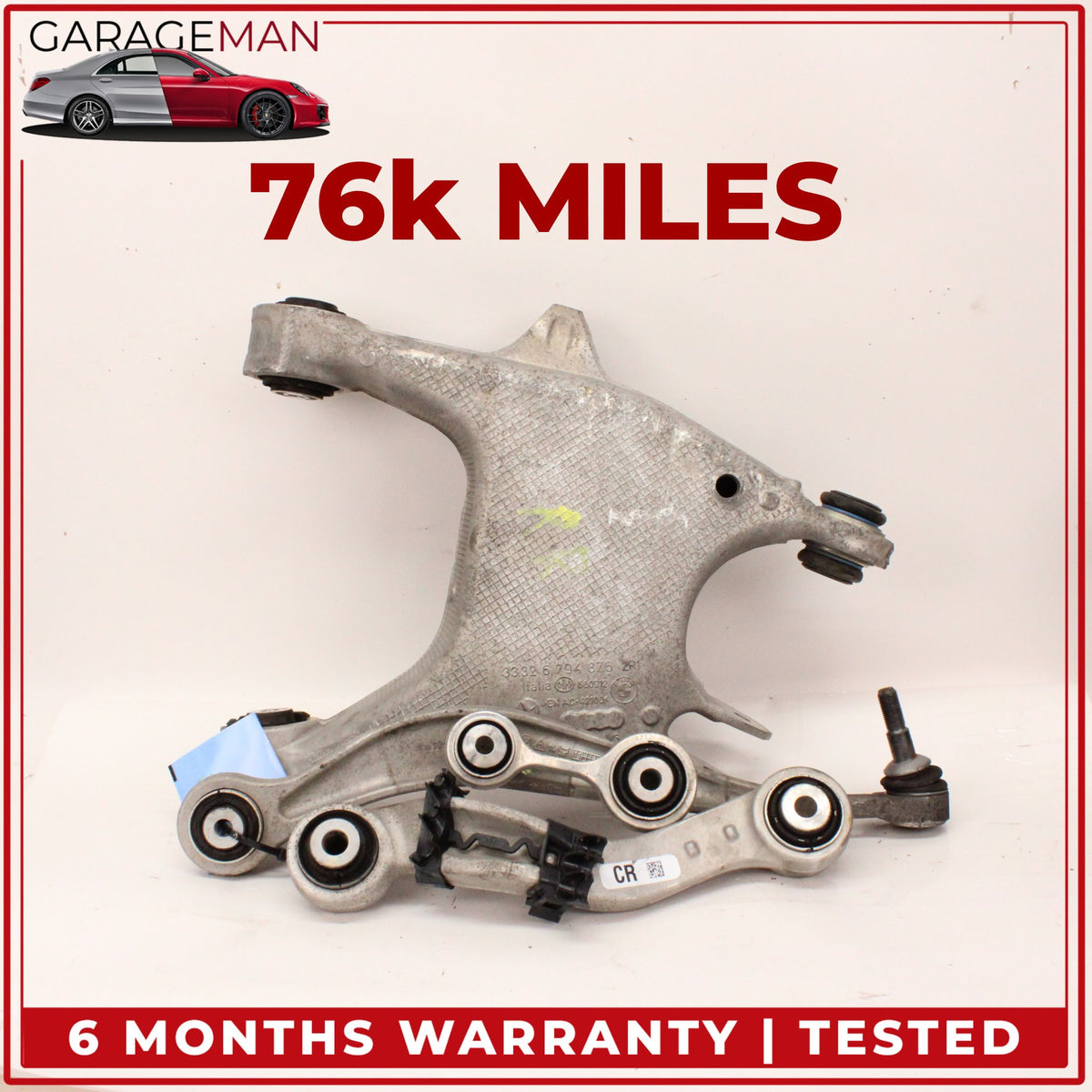 2009-2019 BMW 650i F13 Rear Right Passenger Side Lower Control Arm Set of 4 OEM